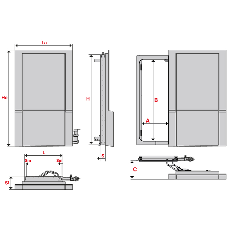 Pantograph door 2359.53/54
